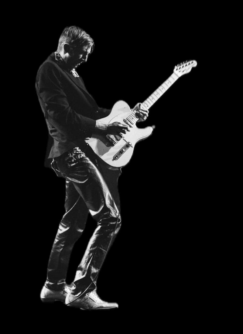 Guitarist playing an electric guitar